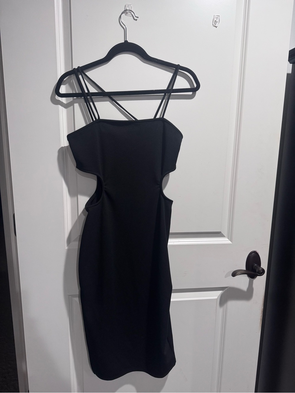 Black Cutout Strappy Bodycon Dress